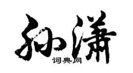 胡問遂孫瀟行書個性簽名怎么寫