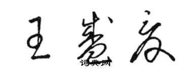 駱恆光王盛夏草書個性簽名怎么寫