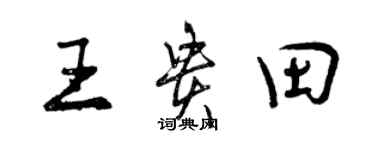 曾慶福王貴田行書個性簽名怎么寫