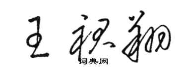 駱恆光王裙翔草書個性簽名怎么寫