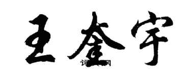 胡問遂王奎宇行書個性簽名怎么寫