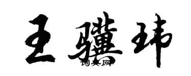 胡問遂王驥瑋行書個性簽名怎么寫