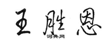 駱恆光王勝恩行書個性簽名怎么寫