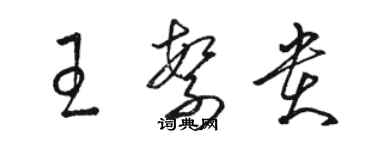 駱恆光王繁貴草書個性簽名怎么寫