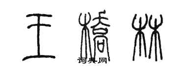 陳墨王橋林篆書個性簽名怎么寫