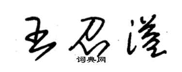 朱錫榮王召溢草書個性簽名怎么寫