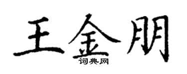 丁謙王金朋楷書個性簽名怎么寫