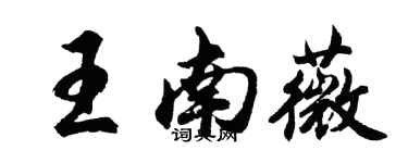 胡問遂王南薇行書個性簽名怎么寫