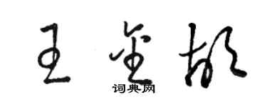 駱恆光王金胡草書個性簽名怎么寫