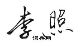 駱恆光李照行書個性簽名怎么寫