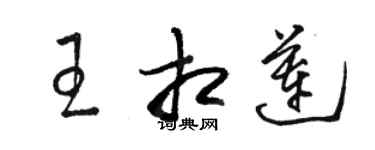 駱恆光王相蓮草書個性簽名怎么寫