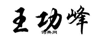 胡問遂王功峰行書個性簽名怎么寫