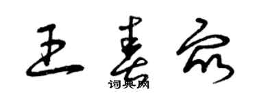 曾慶福王春眾草書個性簽名怎么寫