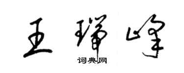 梁錦英王瑞峰草書個性簽名怎么寫
