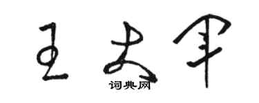 駱恆光王大軍草書個性簽名怎么寫