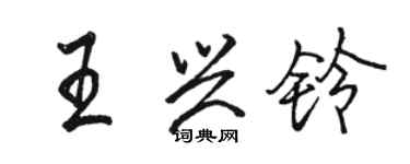 駱恆光王興鈴行書個性簽名怎么寫