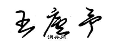 朱錫榮王廬予草書個性簽名怎么寫