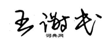 朱錫榮王謝民草書個性簽名怎么寫