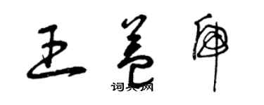 曾慶福王益虎草書個性簽名怎么寫