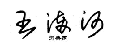 朱錫榮王滿河草書個性簽名怎么寫