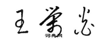 駱恆光王榮炎草書個性簽名怎么寫