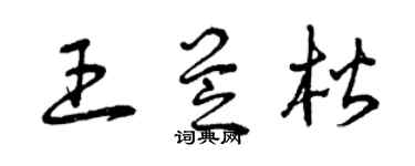 曾慶福王芝楷草書個性簽名怎么寫