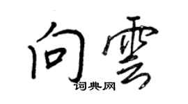 王正良向雲行書個性簽名怎么寫