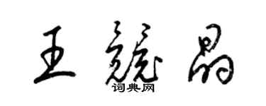 梁錦英王競晶草書個性簽名怎么寫