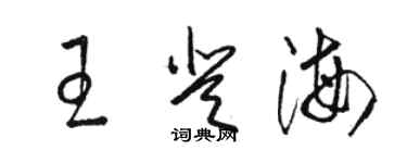 駱恆光王登海草書個性簽名怎么寫