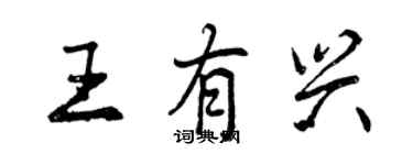 曾慶福王有興行書個性簽名怎么寫