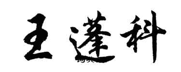 胡問遂王蓬科行書個性簽名怎么寫