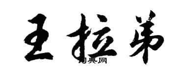 胡問遂王拉弟行書個性簽名怎么寫