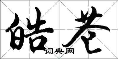 胡問遂皓蒼行書怎么寫