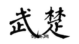 翁闓運武楚楷書個性簽名怎么寫