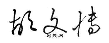 駱恆光胡文博草書個性簽名怎么寫