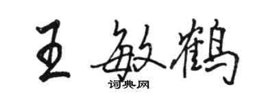 駱恆光王敏鶴行書個性簽名怎么寫