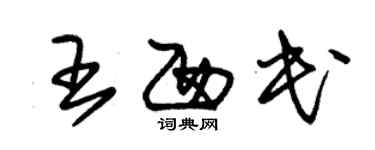 朱錫榮王西民草書個性簽名怎么寫