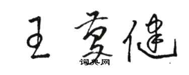 駱恆光王慶健草書個性簽名怎么寫