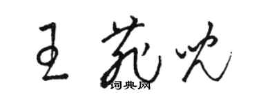 駱恆光王菲兒草書個性簽名怎么寫