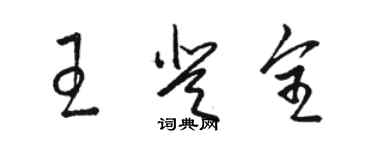 駱恆光王登全草書個性簽名怎么寫