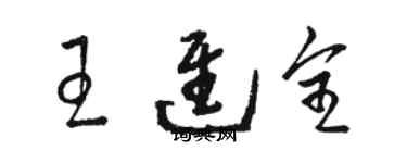 駱恆光王進全草書個性簽名怎么寫