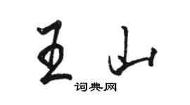 駱恆光王山行書個性簽名怎么寫