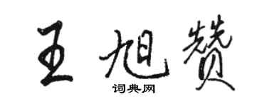 駱恆光王旭贊行書個性簽名怎么寫