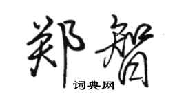 駱恆光鄭智行書個性簽名怎么寫