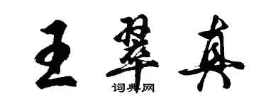 胡問遂王翠真行書個性簽名怎么寫