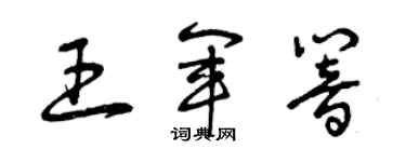 曾慶福王軍響草書個性簽名怎么寫