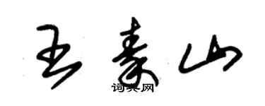 朱錫榮王秦山草書個性簽名怎么寫