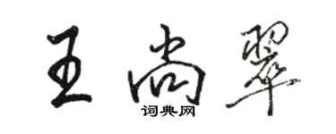 駱恆光王尚翠行書個性簽名怎么寫