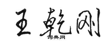 駱恆光王乾剛行書個性簽名怎么寫