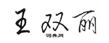 駱恆光王雙麗行書個性簽名怎么寫